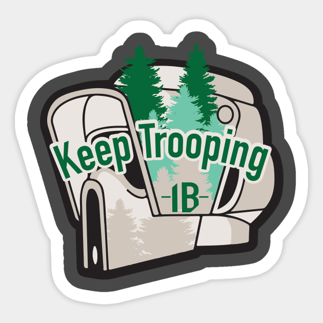 Keep Trooping Biker Sticker by RedShirtTrooper